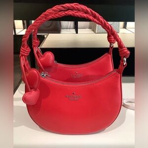 Sold Kate Spade Valentine Nova Braided Handle Small Crescent Crossbody Bag KN610